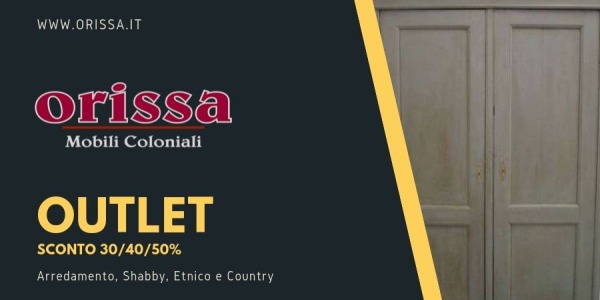 Outlet Arredamento Etnico, Coloniale, Country e Shabby: sconti dal 30% al 70%