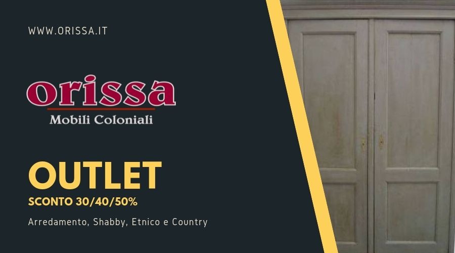Outlet Arredamento Etnico, Coloniale, Country e Shabby: sconti dal 30% al 70%